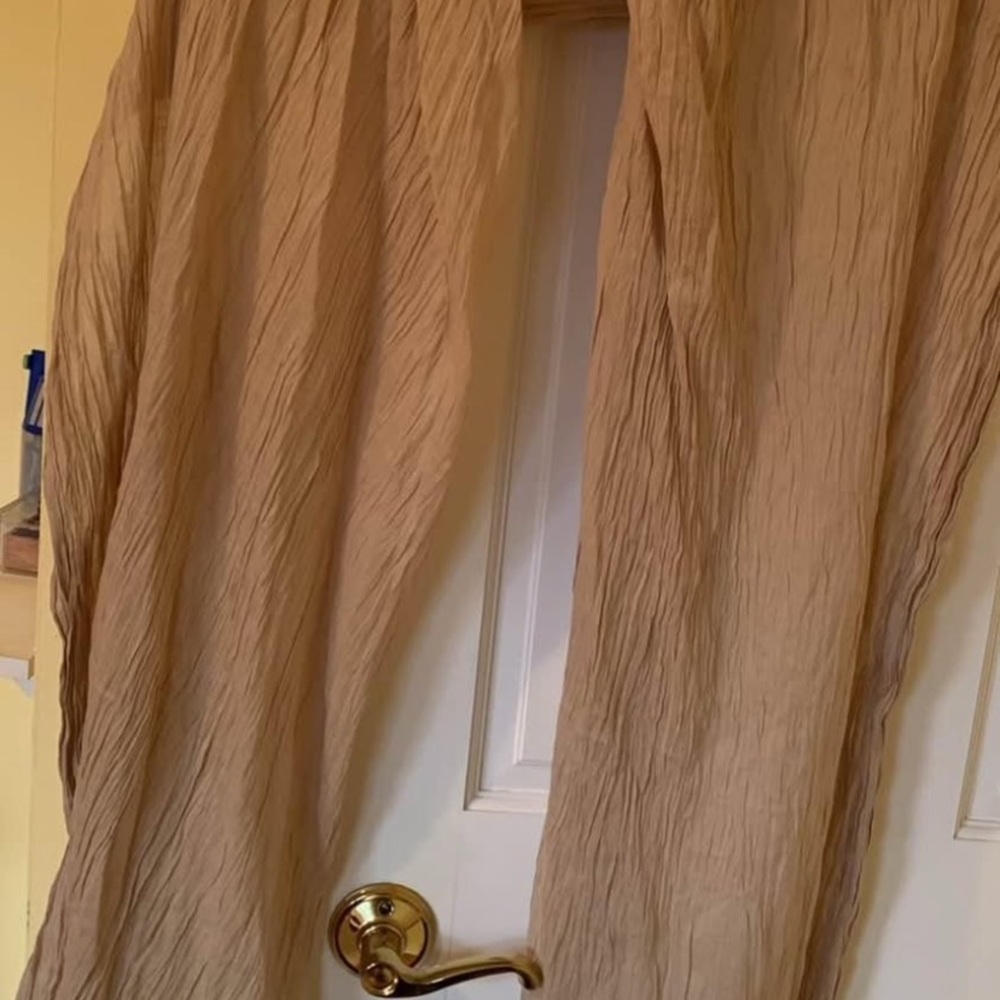 Extra long and wide beige scarf